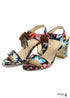 Bohemian Style Block Heel Lace-up Sandals